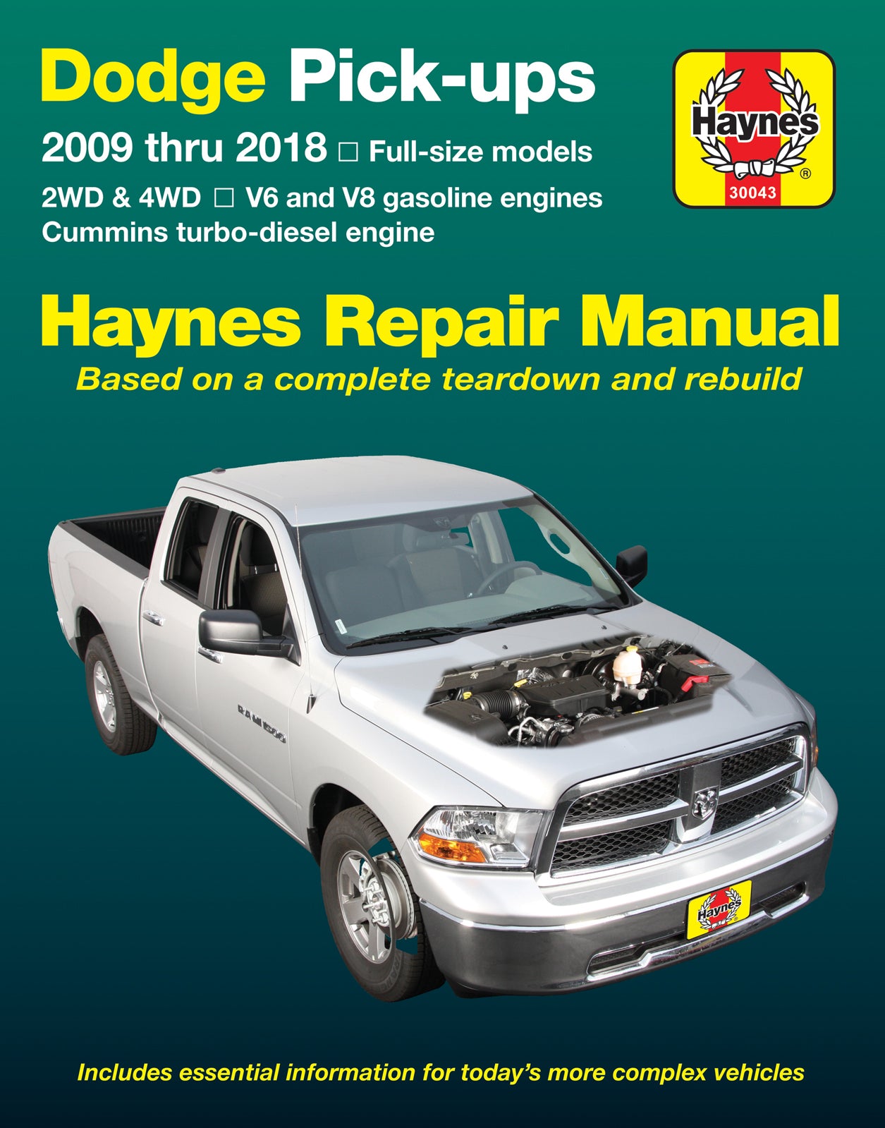 Dodge Full-size V6 & V8 Gas & Cummins turbo-diesel pick-ups (2009-2018) Haynes Repair Manual (USA)