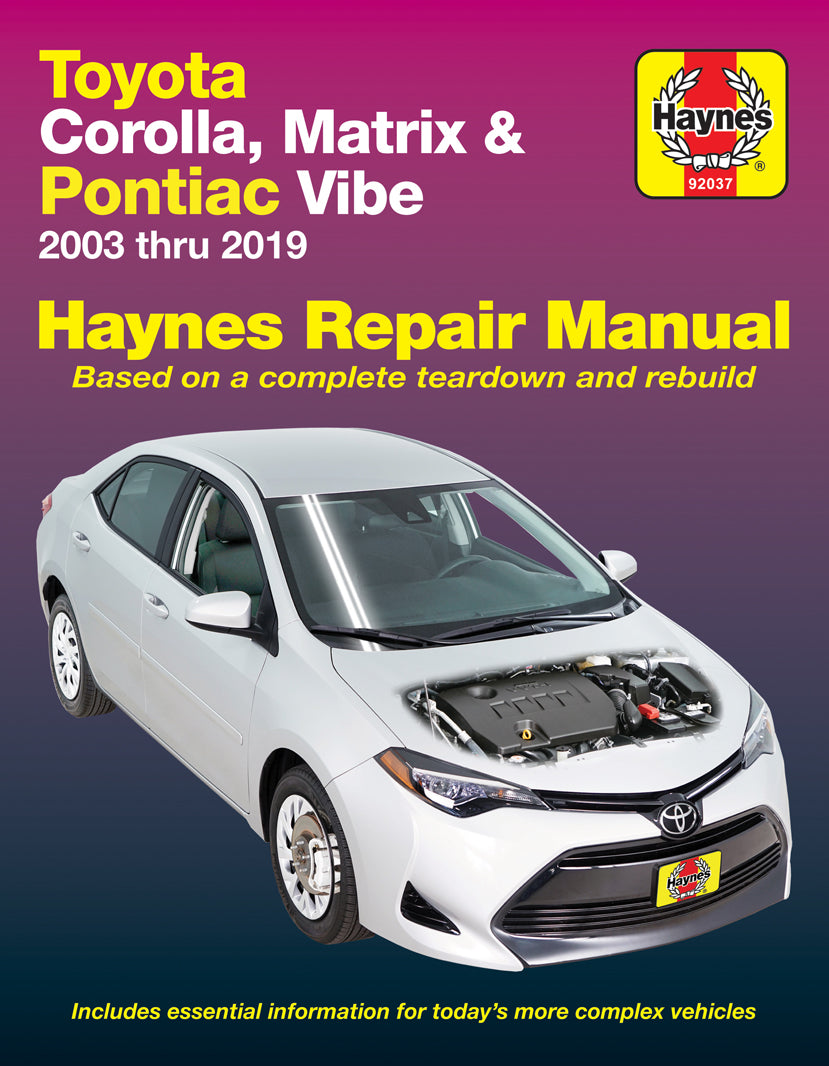 Toyota Corolla (2003-2019) Haynes Repair Manual (USA)