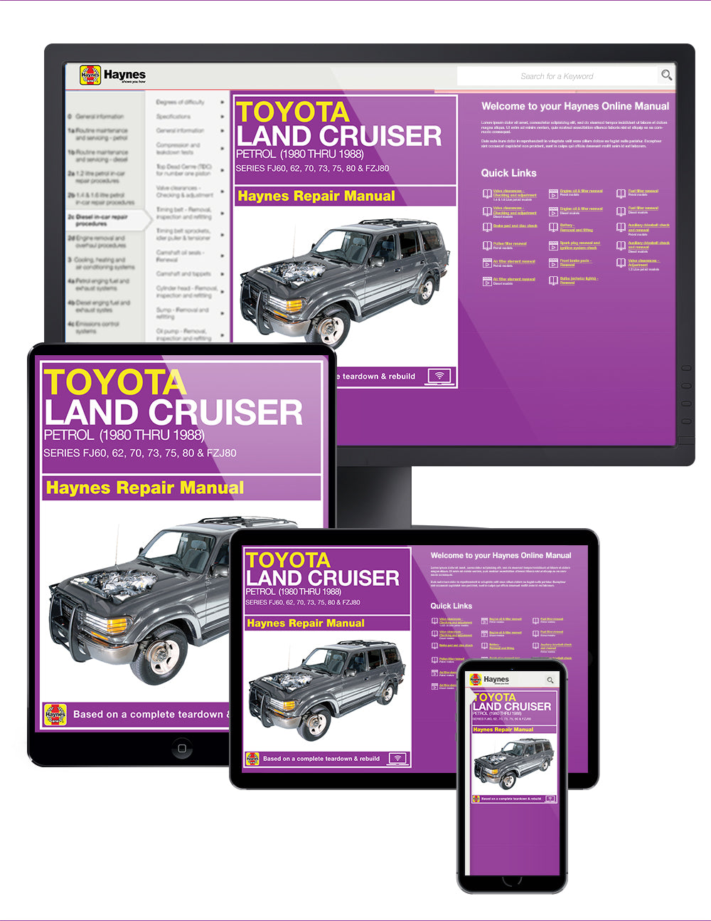 Toyota Land Cruiser Petrol (1980-1998) Haynes Repair Manual (AUS)