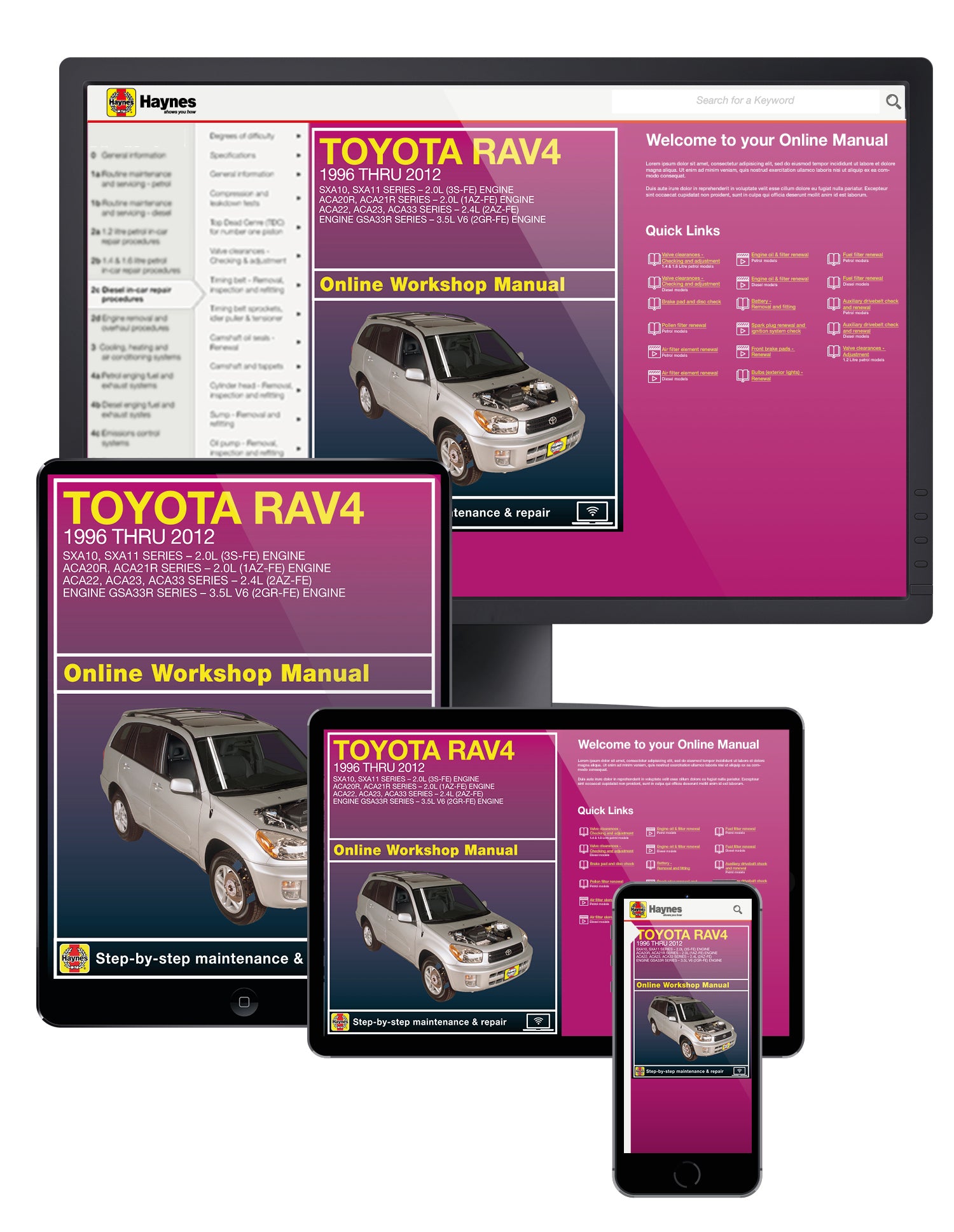 Toyota RAV4 (1994-2012) Haynes Repair Manual Online Manual