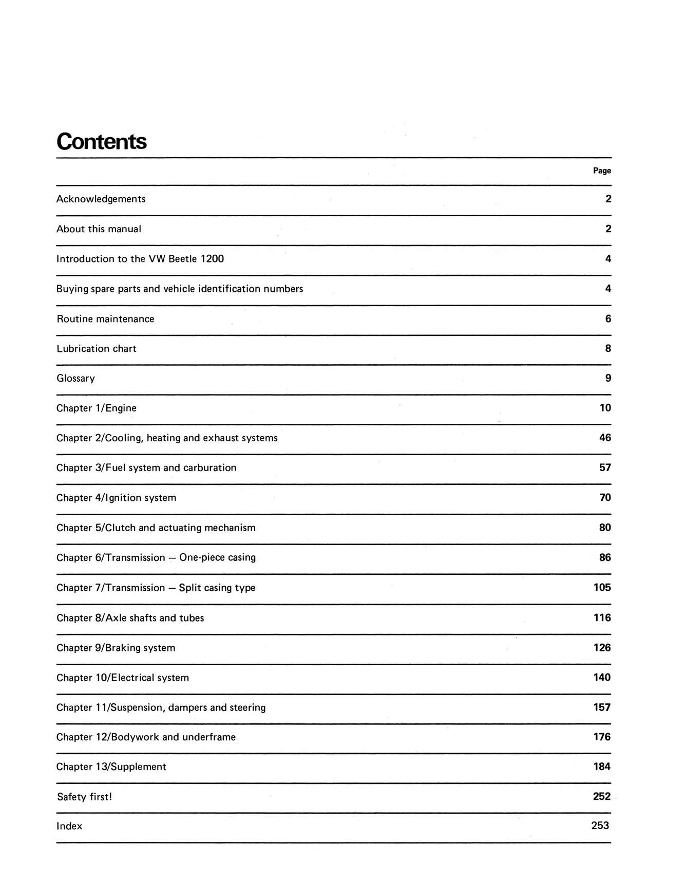 Volkswagen Beetle 1200 (1954-1977) Haynes Repair Manual