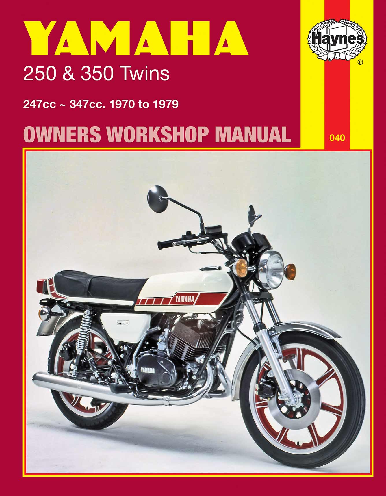 Yamaha 250 & 350 Twins (1970-1979) Haynes Repair Manual Printed Book Front Cover