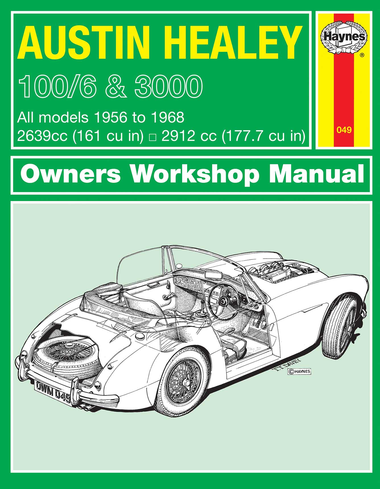 Austin Healey 100/6 & 3000 (1956-1968) Haynes Repair Manual Printed Book Front Cover