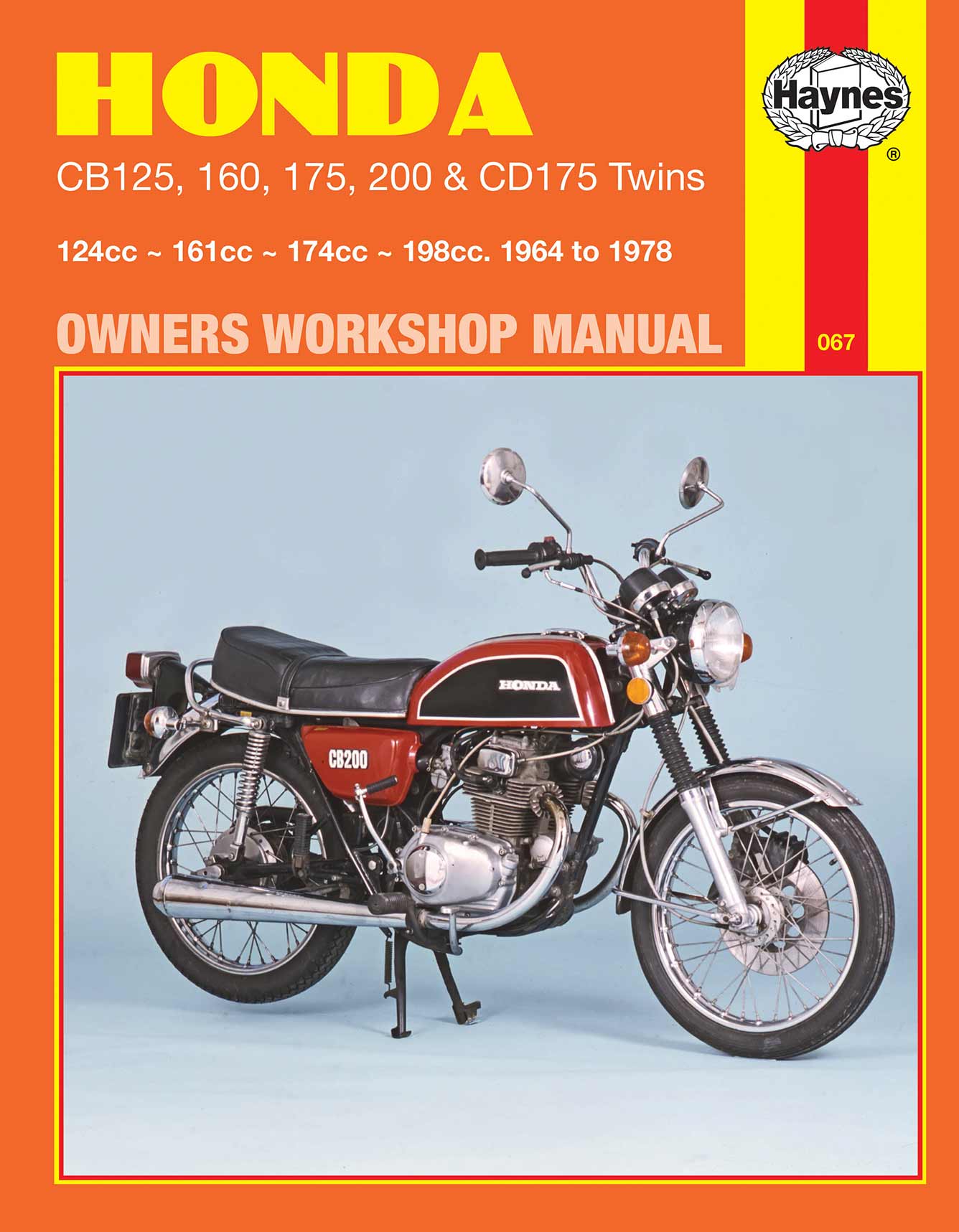 Honda CB125,160,175 200 & Twins 1964-1978 Haynes Repair Manual Printed Book Front Cover