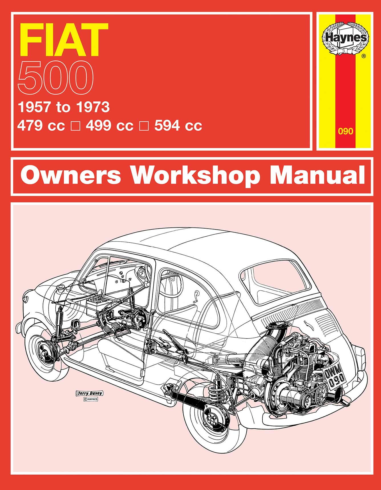 Fiat 500 (1957-1973) Haynes Repair Manual Printed Book Front Cover