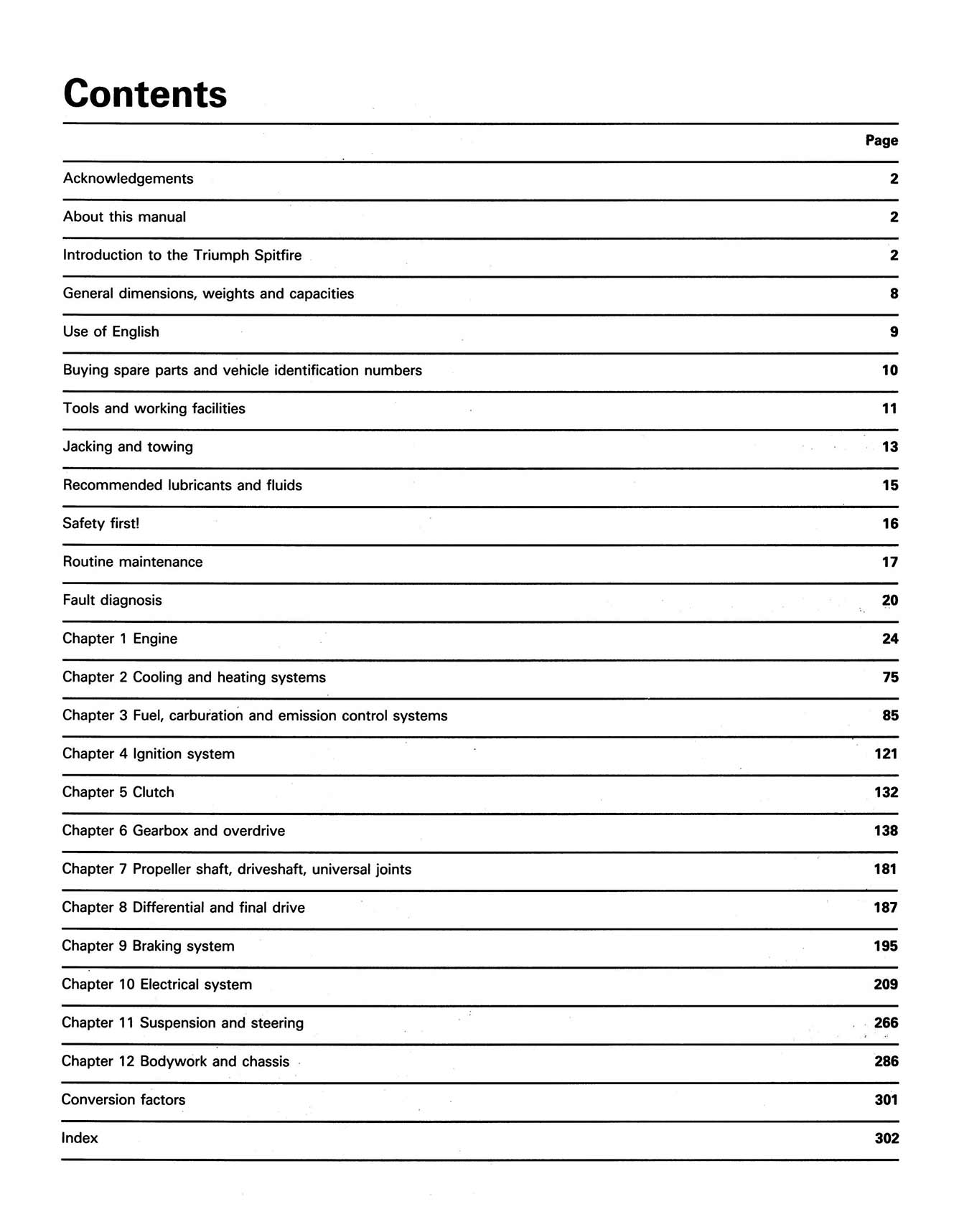 Triumph Spitfire (1962-1981) Haynes Repair Manual