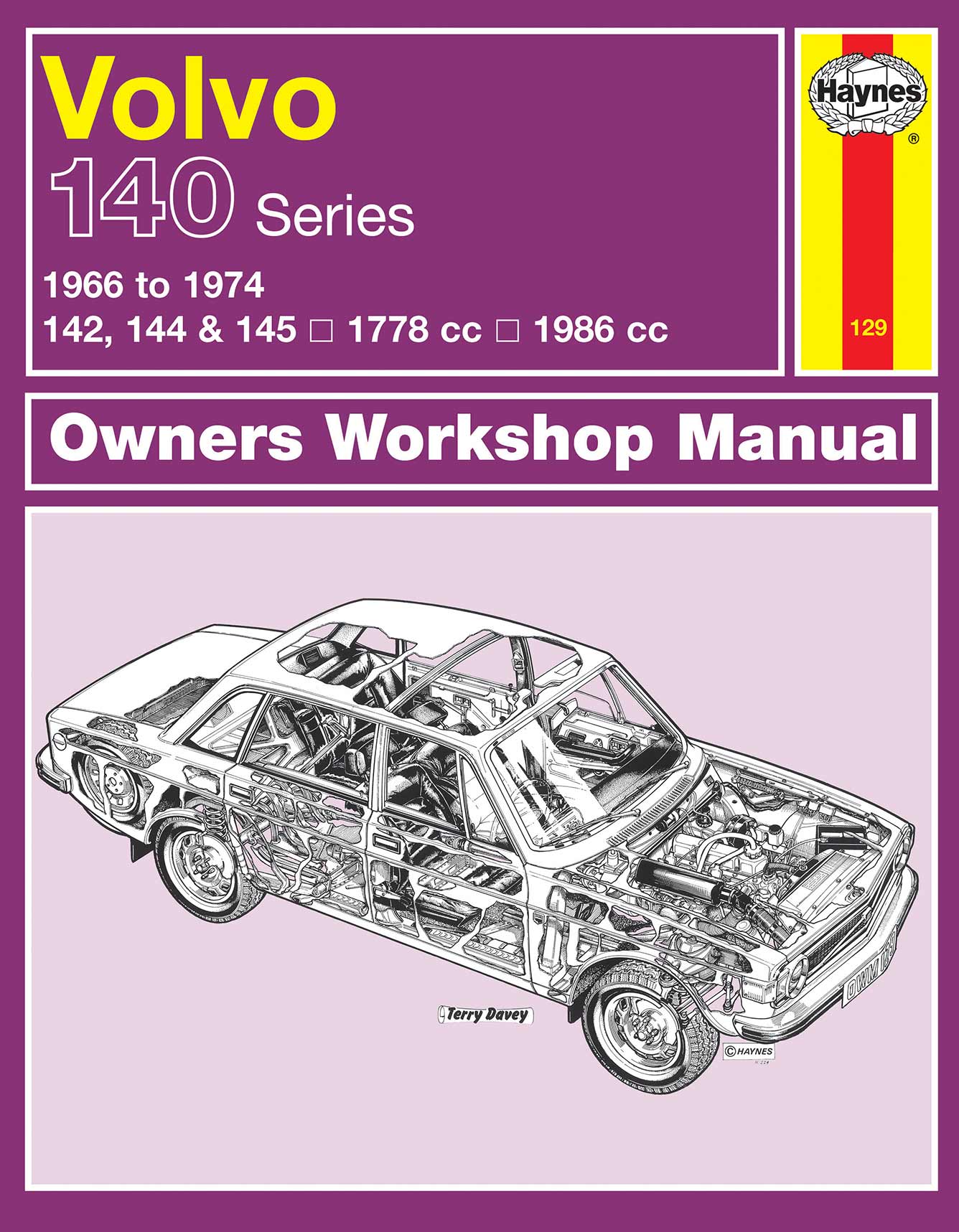 Volvo 142, 144 & 145 (1966-1974) Haynes Repair Manual Printed Book Front Cover