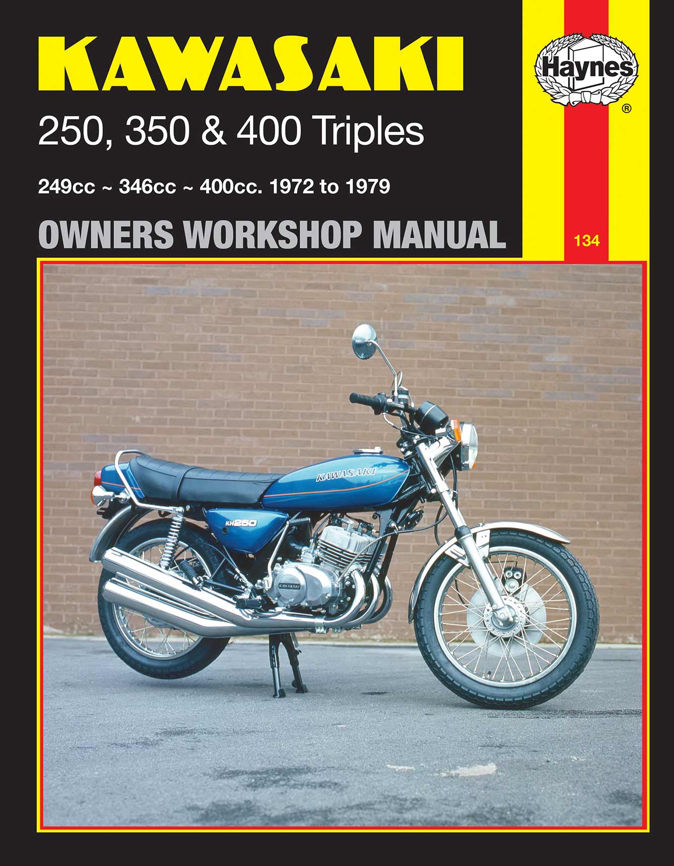 Kawasaki 250, 350 & 400 Triples (1972-1979) Haynes Repair Manual Printed Book Front Cover