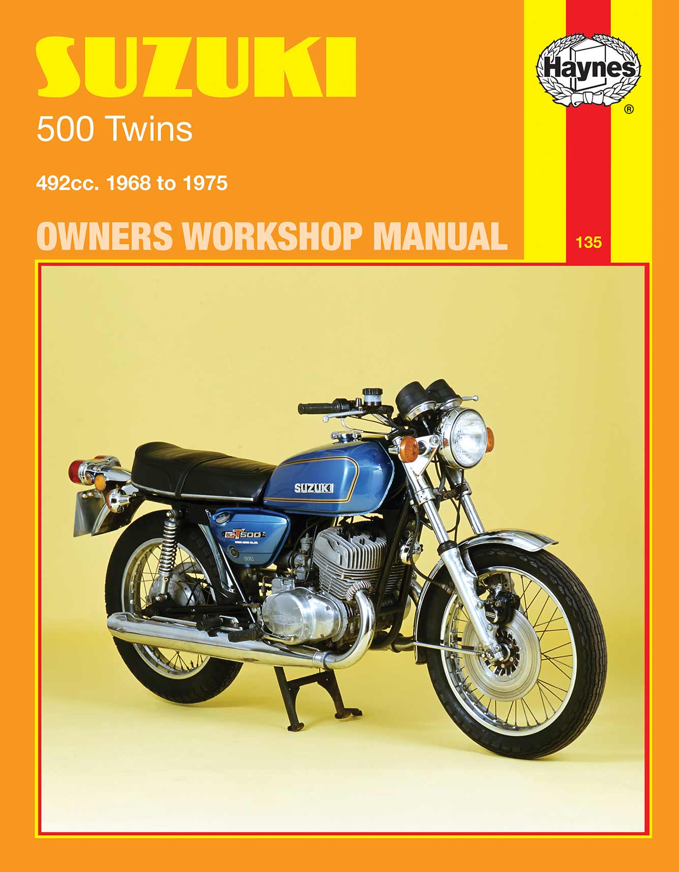 Suzuki 500 Twin 1968-1975 Haynes Repair Manual Printed Book Front Cover