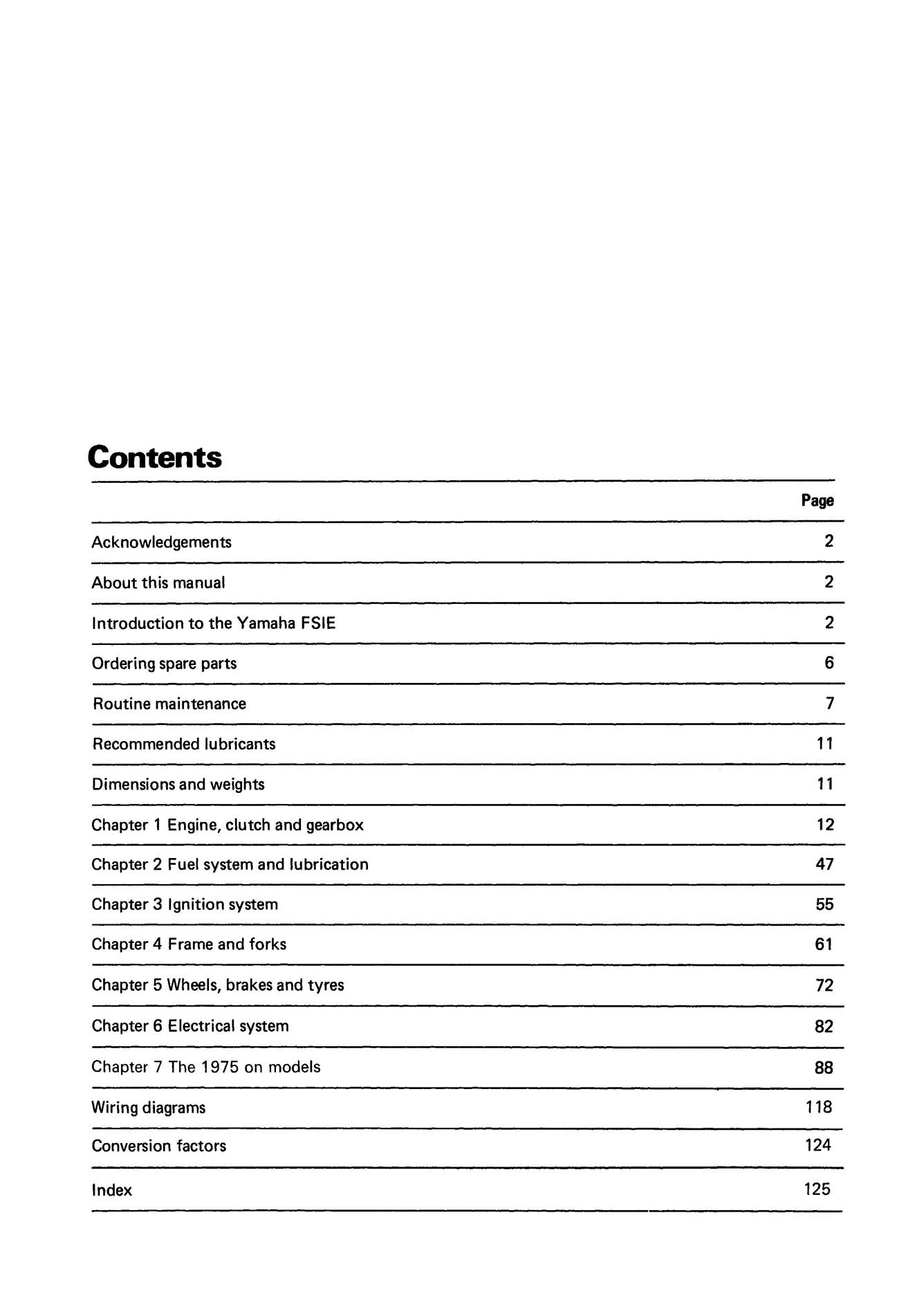 Yamaha FS1E, FS1 & FS1M (1972-1990) Haynes Repair Manual