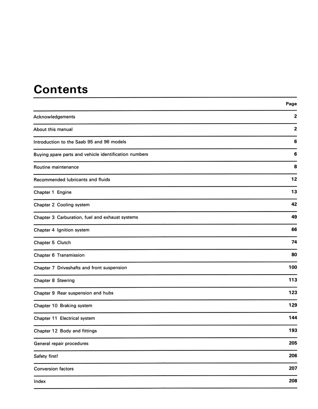 Saab 95 & 96 Petrol (1966-1976) Haynes Repair Manual