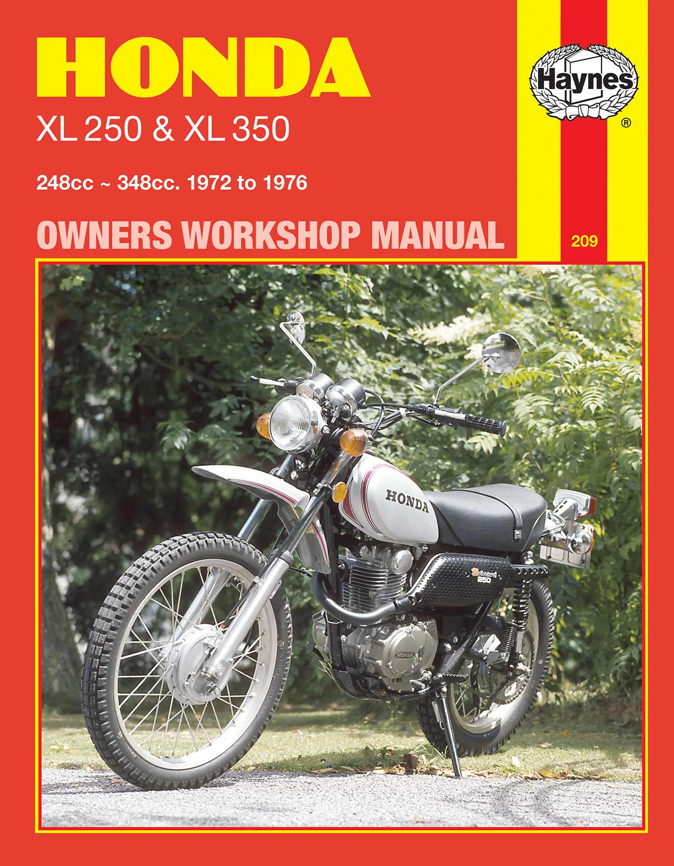 Honda Xl250 & 350 Trail (1973-1976) Haynes Repair Manual Printed Book Front Cover