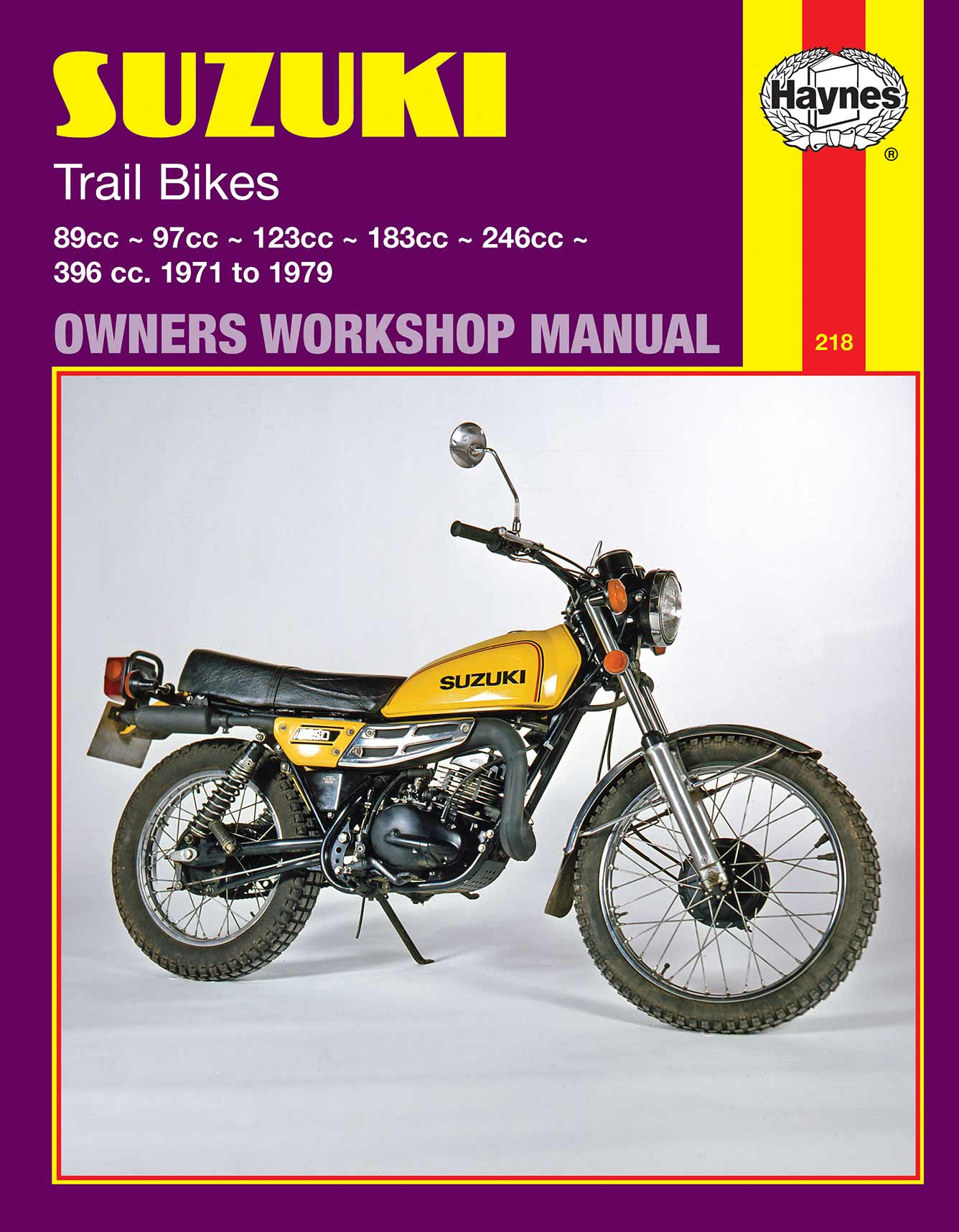 Suzuki Trail Bikes (1971-1979) Haynes Repair Manual Printed Book Front Cover