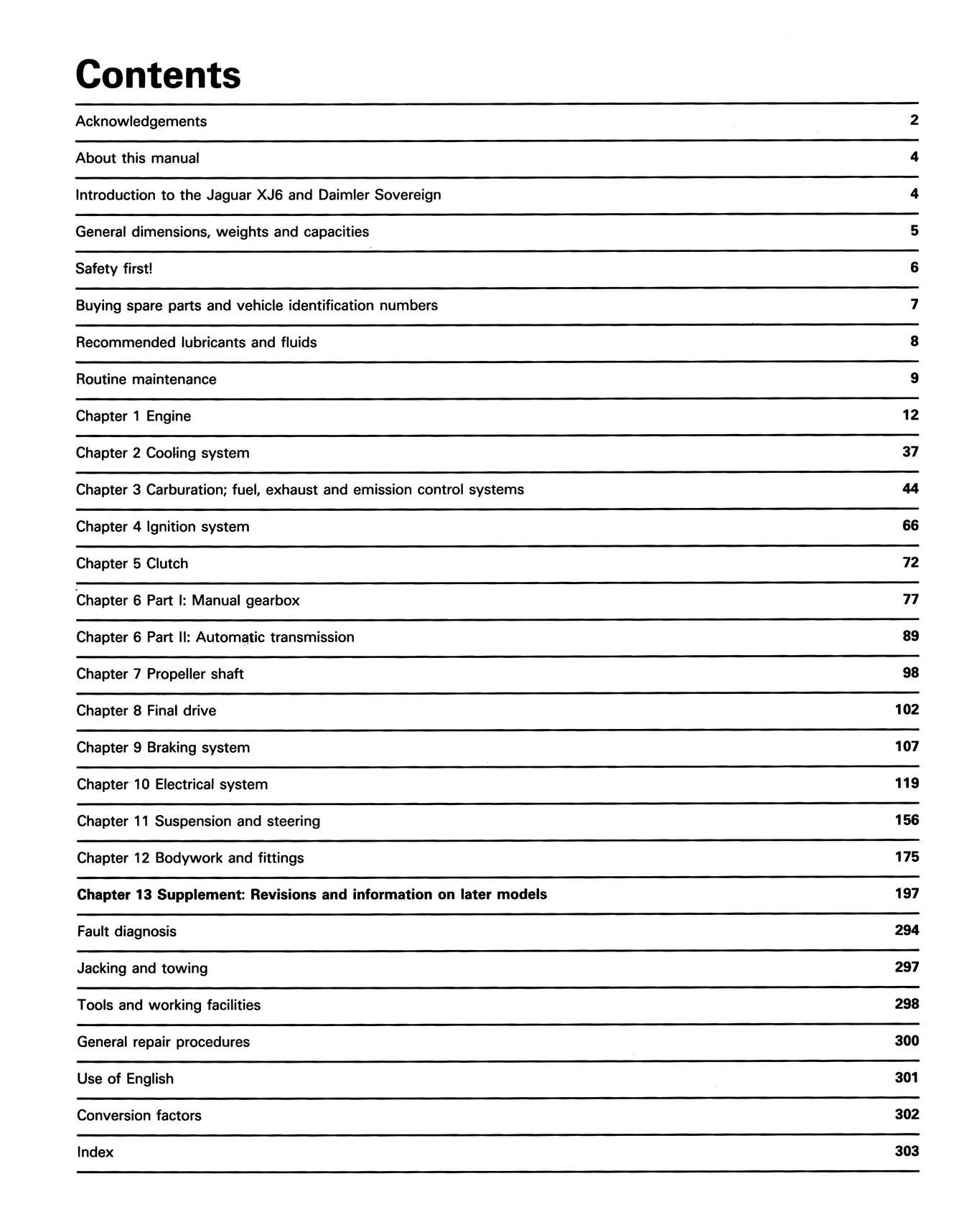 Jaguar XJ6, XJ & Sovereign; Daimler Sovereign (1968-Oct 1986) Haynes Repair Manual