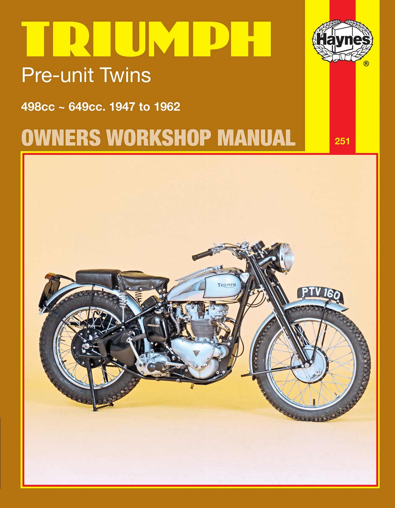 Triumph Pre-Unit Twins (1947-1962) Haynes Repair Manual Printed Book Front Cover