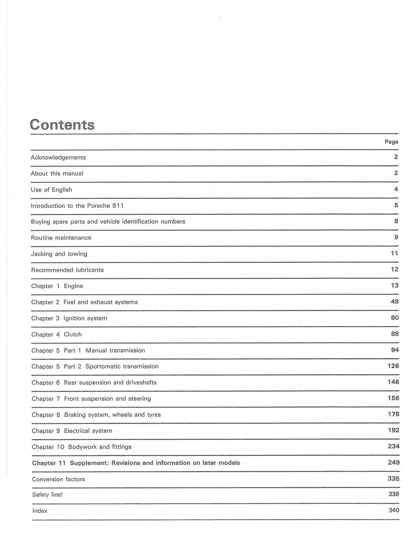Porsche 911 (1965-1985) Haynes Repair Manual