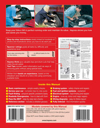 Volvo 240 Series Petrol (1974-1993) Haynes Repair Manual Printed Book Back Cover