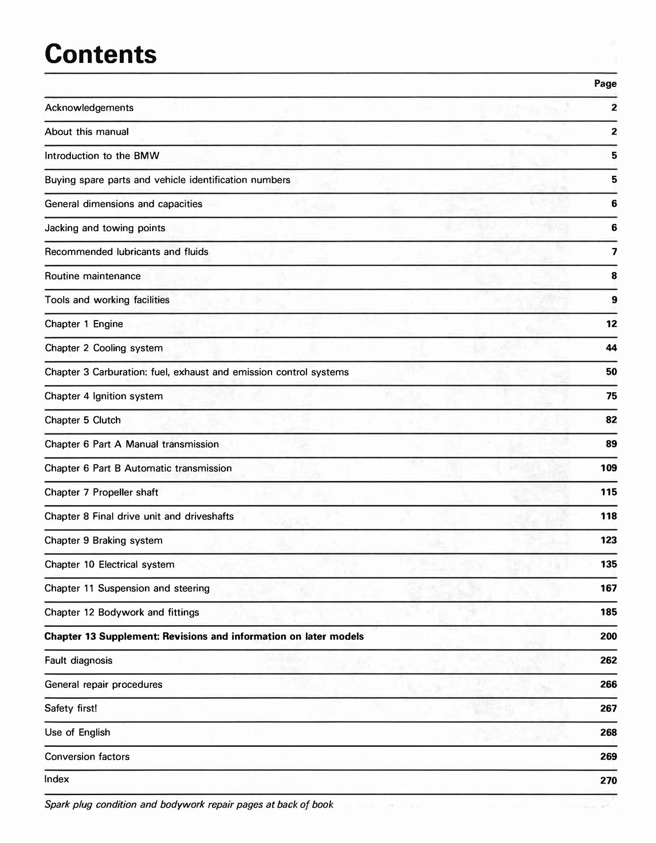 BMW 316, 320 & 320i (4-cyl)(1975-Feb 1983) Haynes Repair Manual