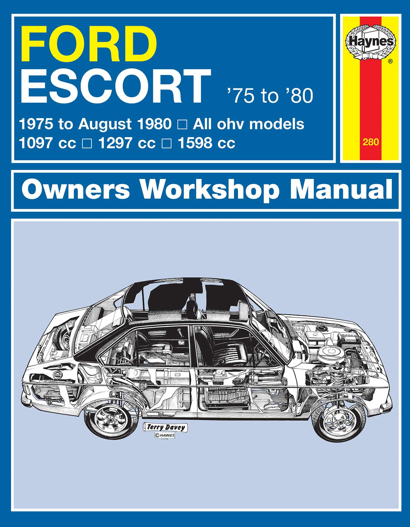 Ford Escort (1975-Aug 1980) Haynes Repair Manual Printed Book Front Cover
