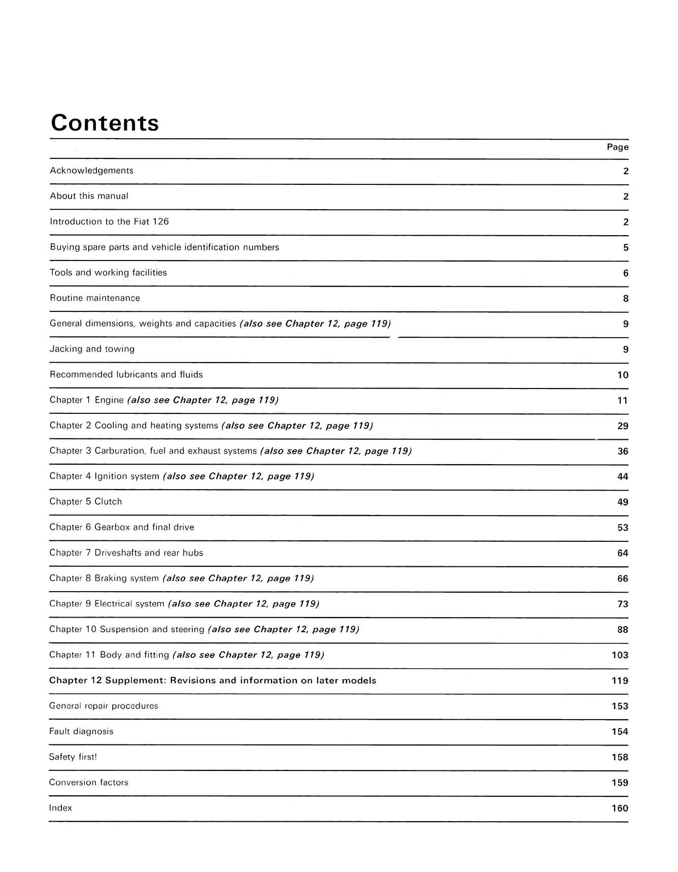 Fiat 126 (1973-1987) Haynes Repair Manual
