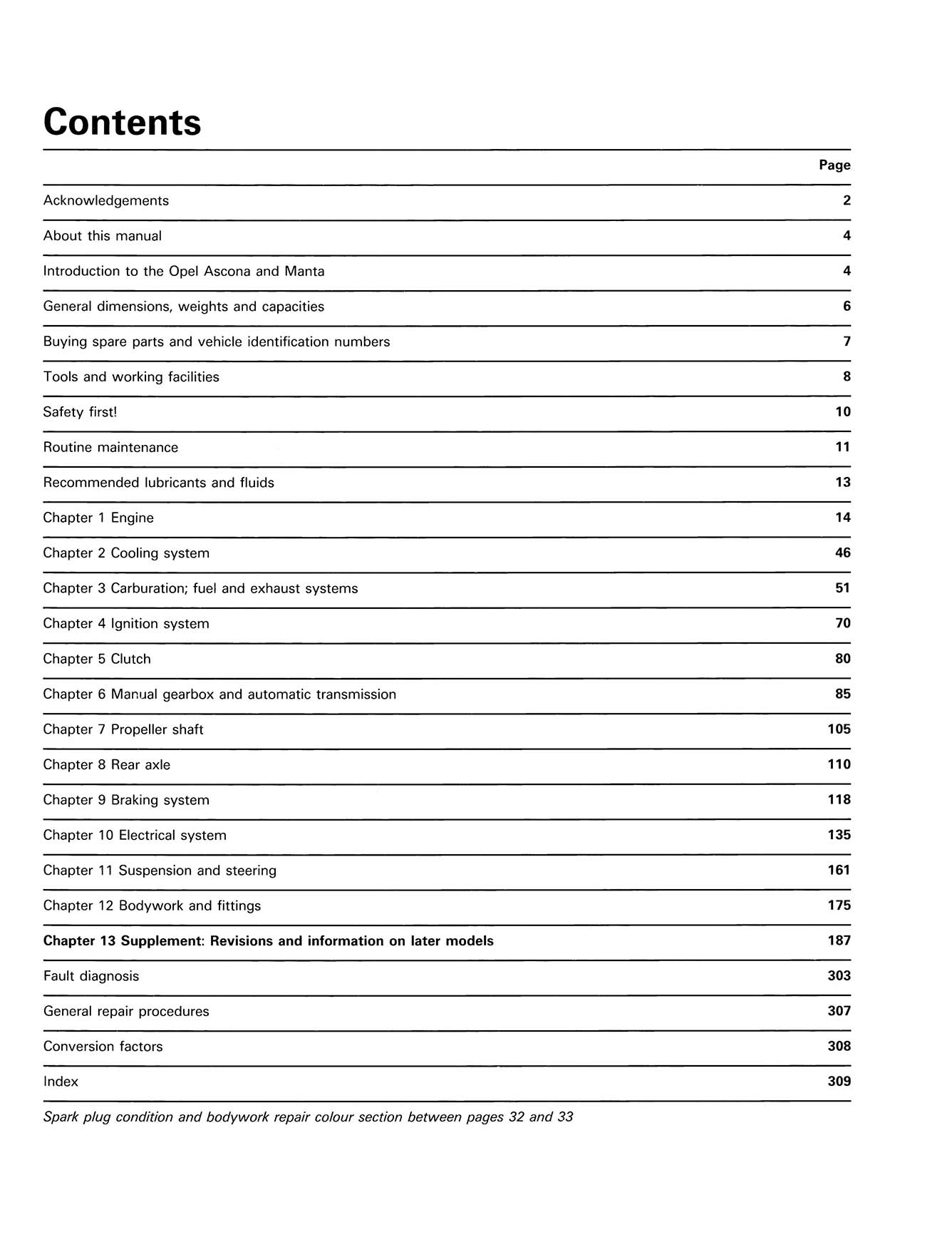 Opel Ascona & Manta (B Series) (Sept 1975-1988) Haynes Repair Manual