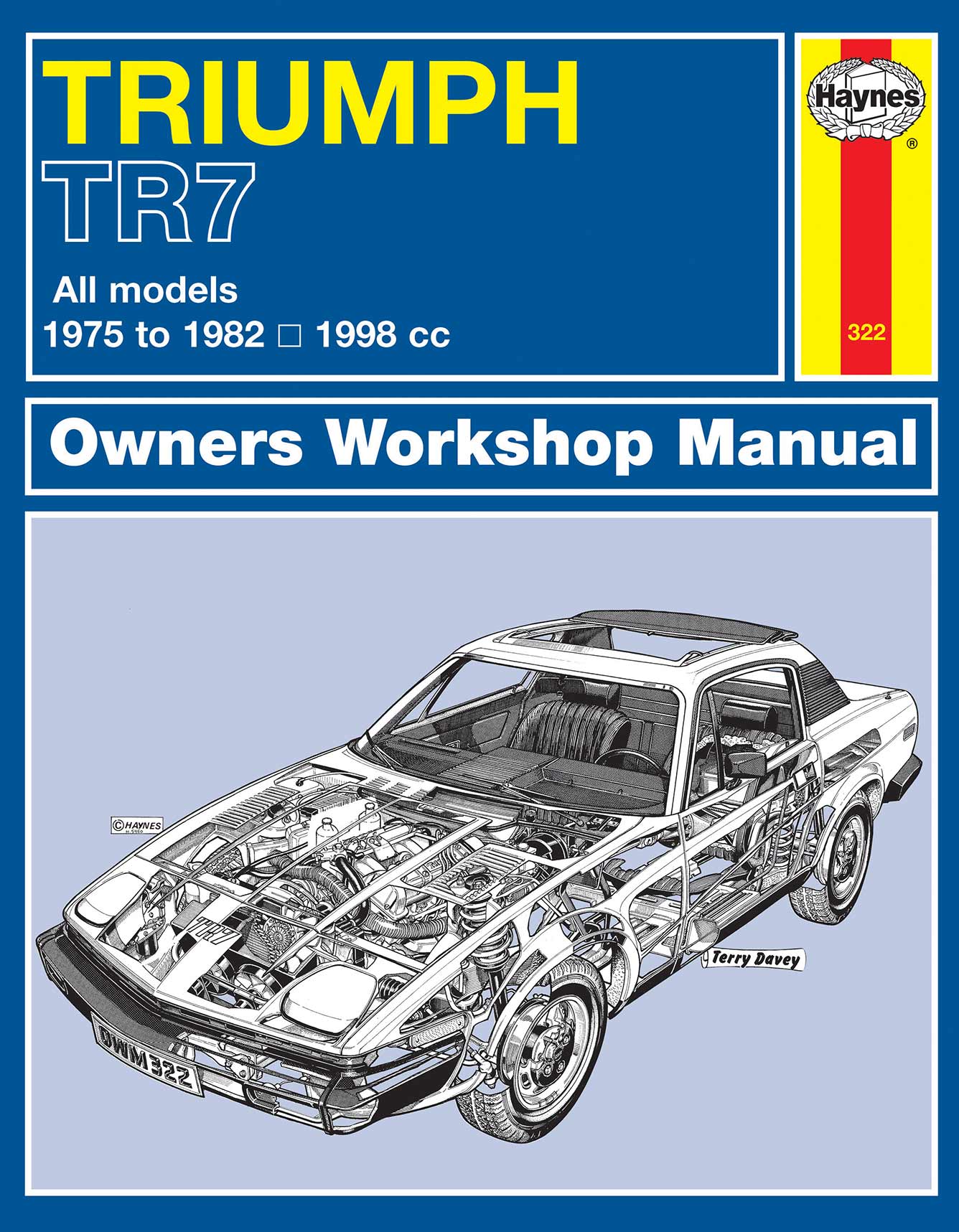 Triumph TR7 (1975-1982) Haynes Repair Manual Printed Book Front Cover