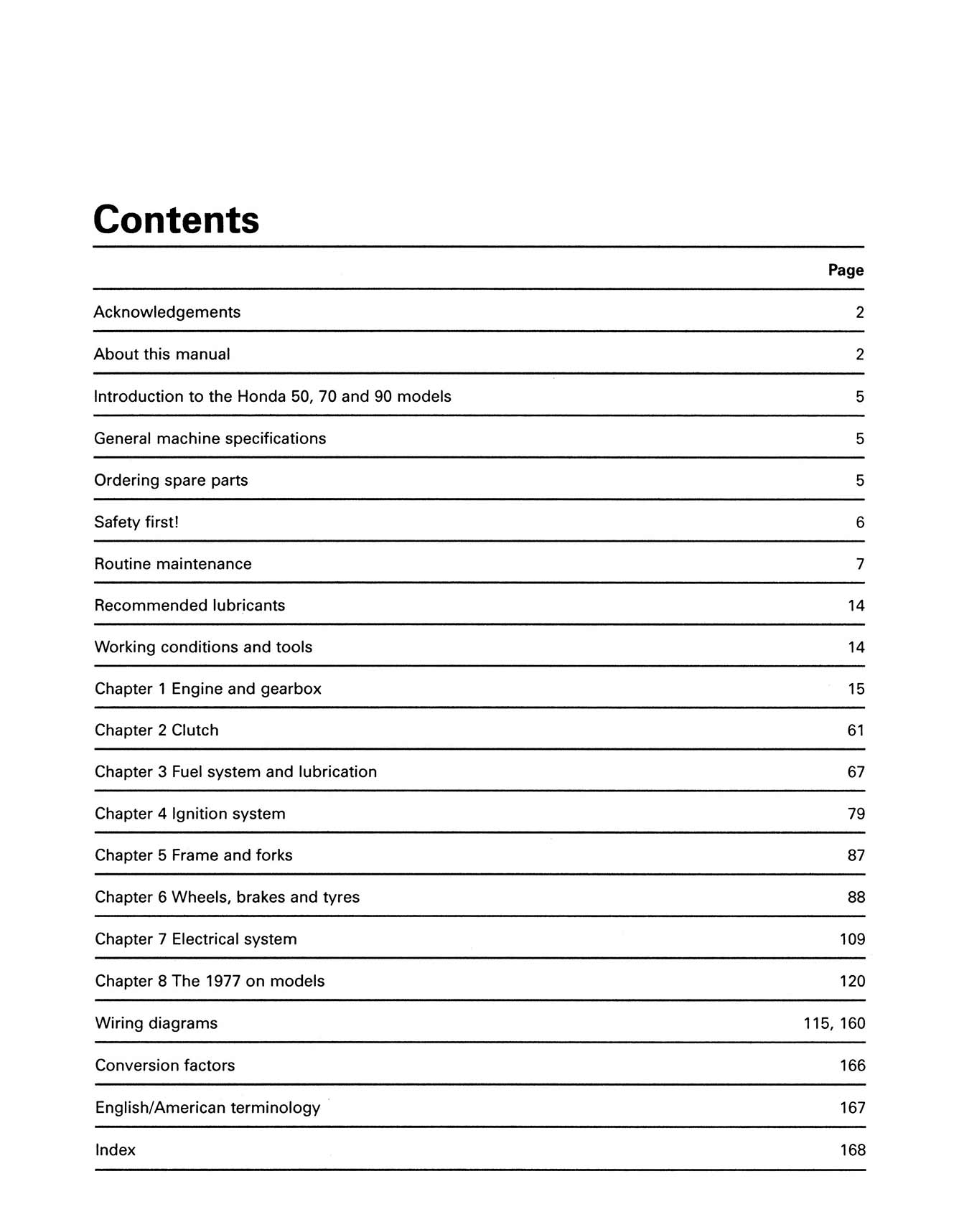 Honda C50, C70 & C90 (1967-2003) Haynes Repair Manual