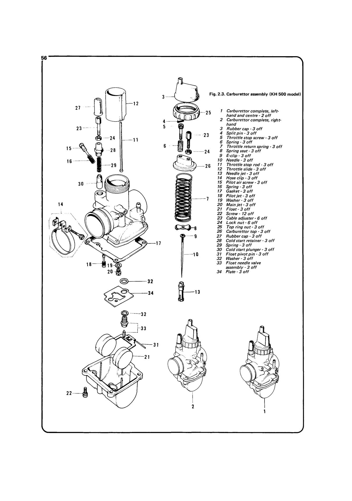 Kawasaki 500 & 750 3Cyl (1969-1976) Haynes Repair Manual