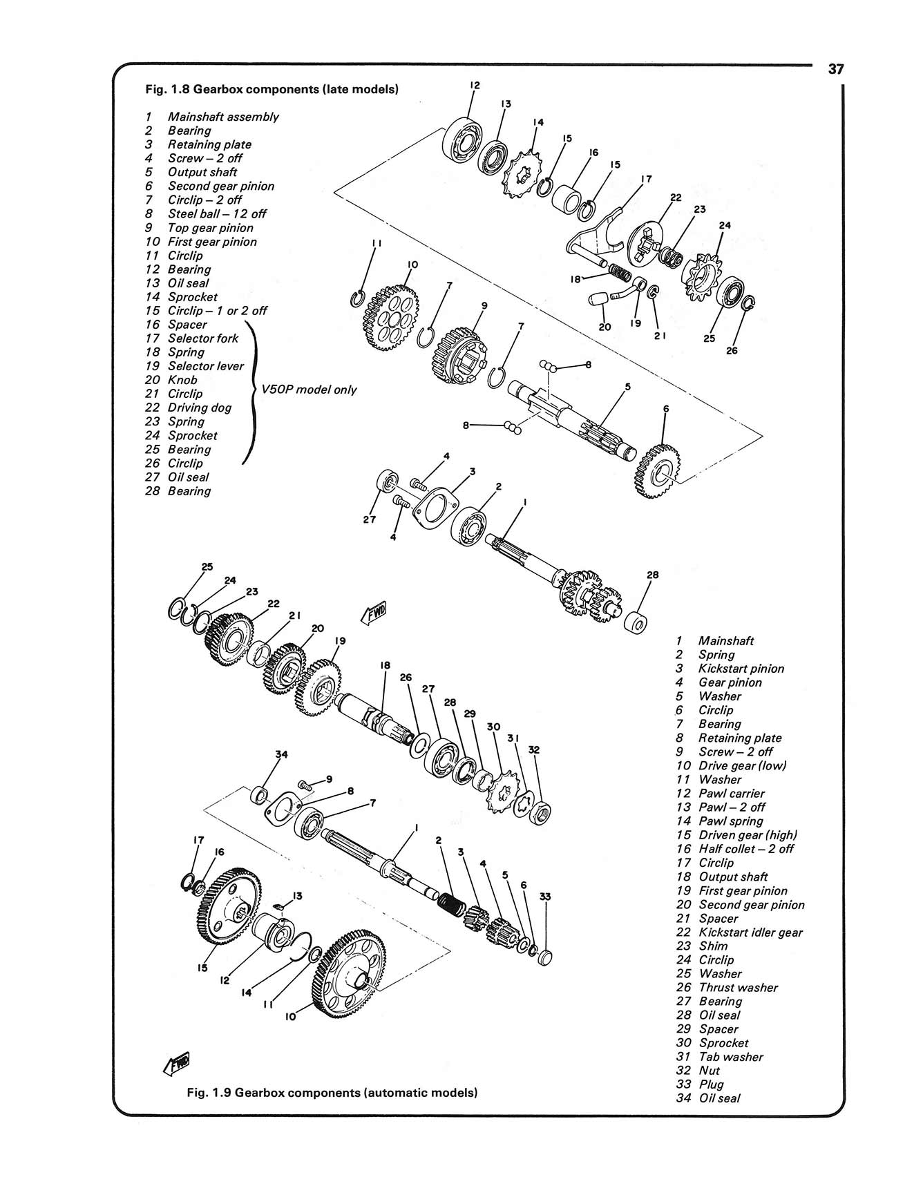 Yamaha V50 (1971-1986) Haynes Repair Manual
