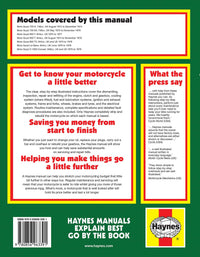 Moto Guzzi 750, 850 & 1000 V-Twins (1974-1978) Haynes Repair Manual Printed Book Back Cover