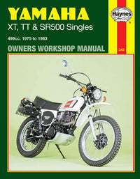 Yamaha XT, TT & SR500 Singles (1975-1983) Haynes Repair Manual Printed Book Front Cover