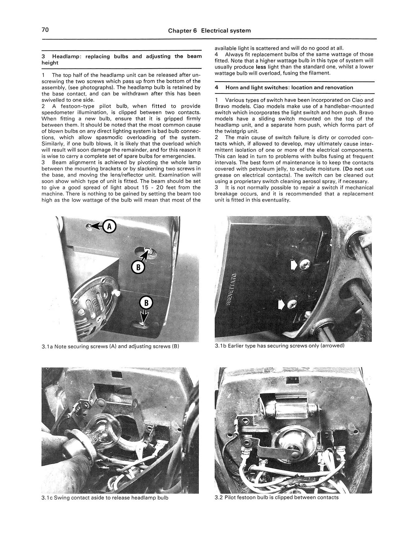 Vespa Ciao & Bravo (1968-1982) Haynes Repair Manual