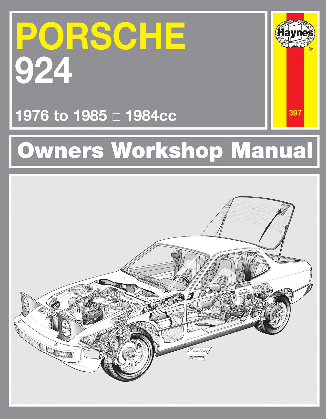 Porsche 924 & 924 Turbo (1976-1985) Haynes Repair Manual Printed Book Front Cover