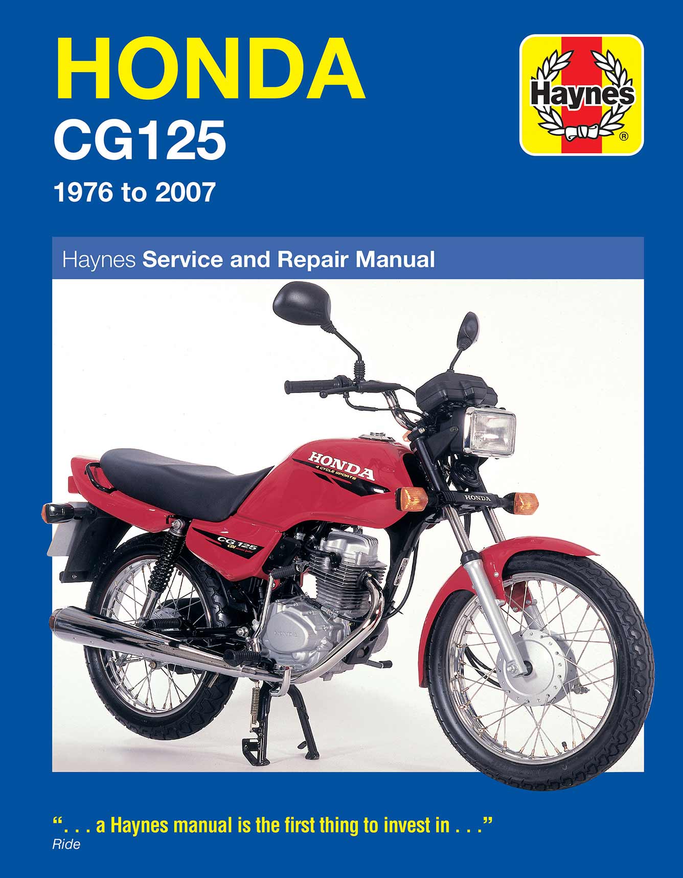 Honda CG125 (1976-2007) Haynes Repair Manual Printed Book Front Cover