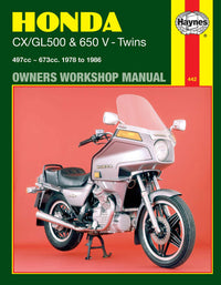 Honda CX/GL500 & 650 V-Twins (1978-1986) Haynes Repair Manual Printed Book Front Cover