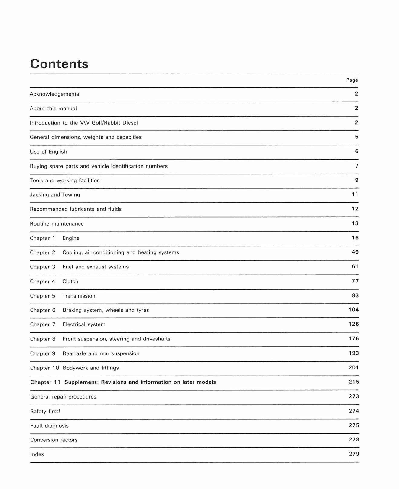Volkswagen Golf & Jetta Mk 1 Diesel (1978-1984) Haynes Repair Manual
