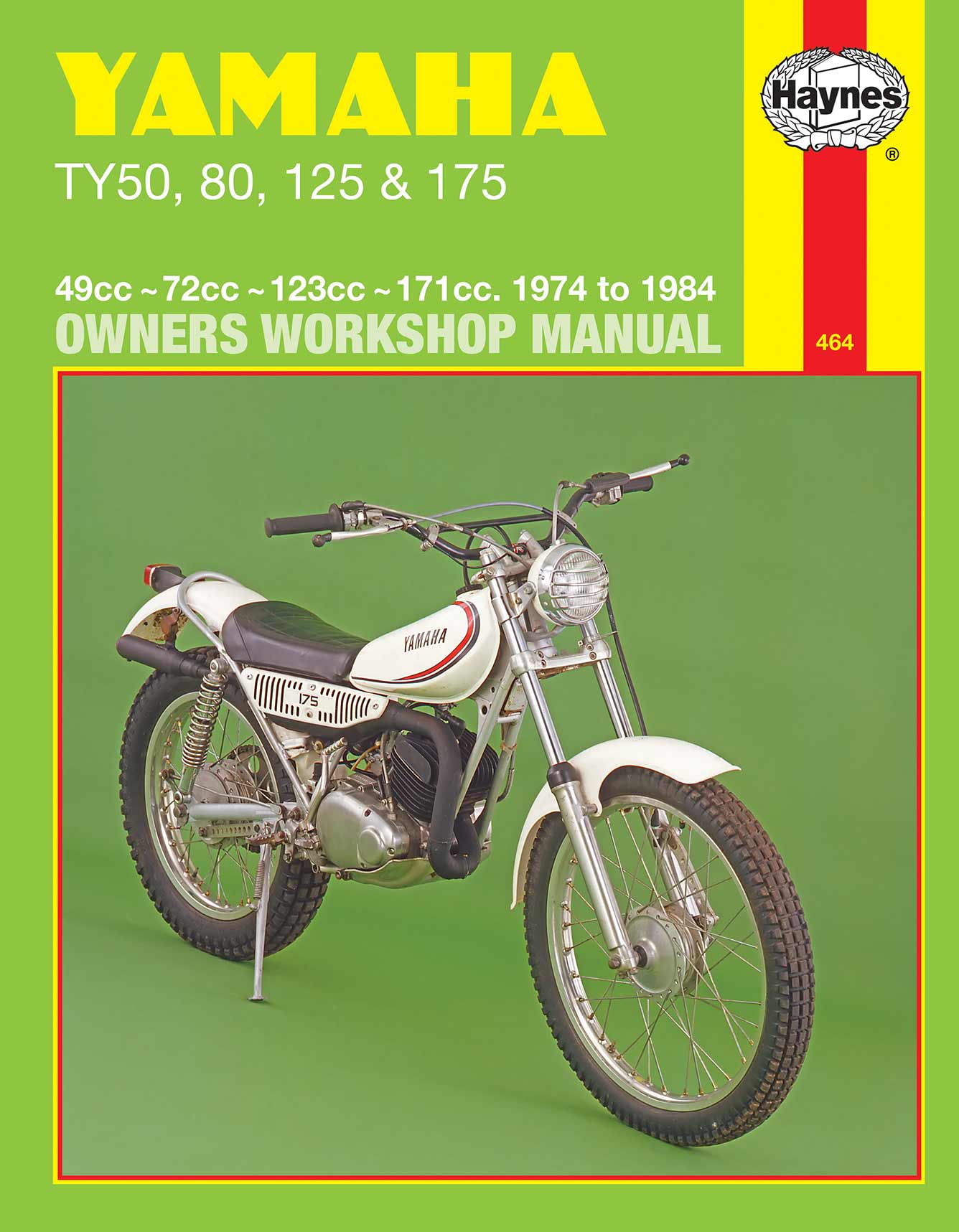Yamaha TY50, 80, 125 & 175 (1974-1984) Haynes Repair Manual Printed Book Front Cover