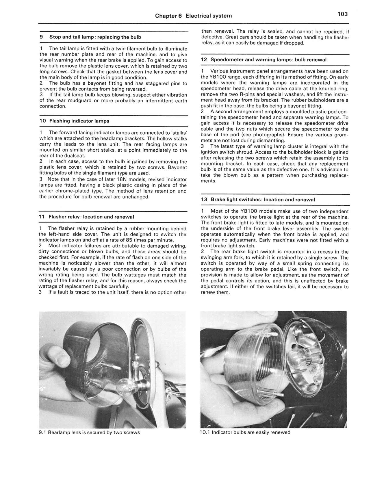 Yamaha YB100 Singles (1973-1991) Haynes Repair Manual