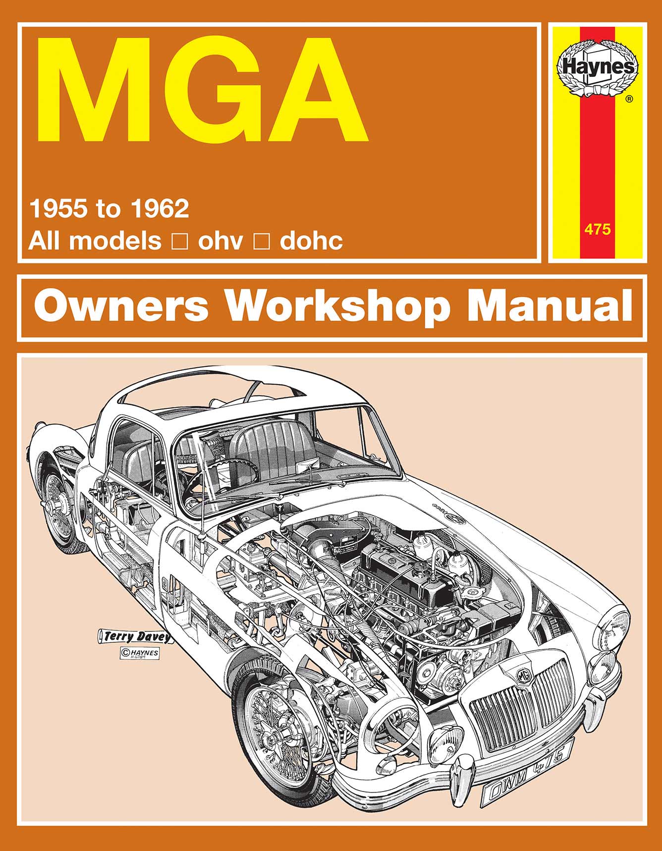 MGA (1955-1962) Haynes Repair Manual Printed Book Front Cover