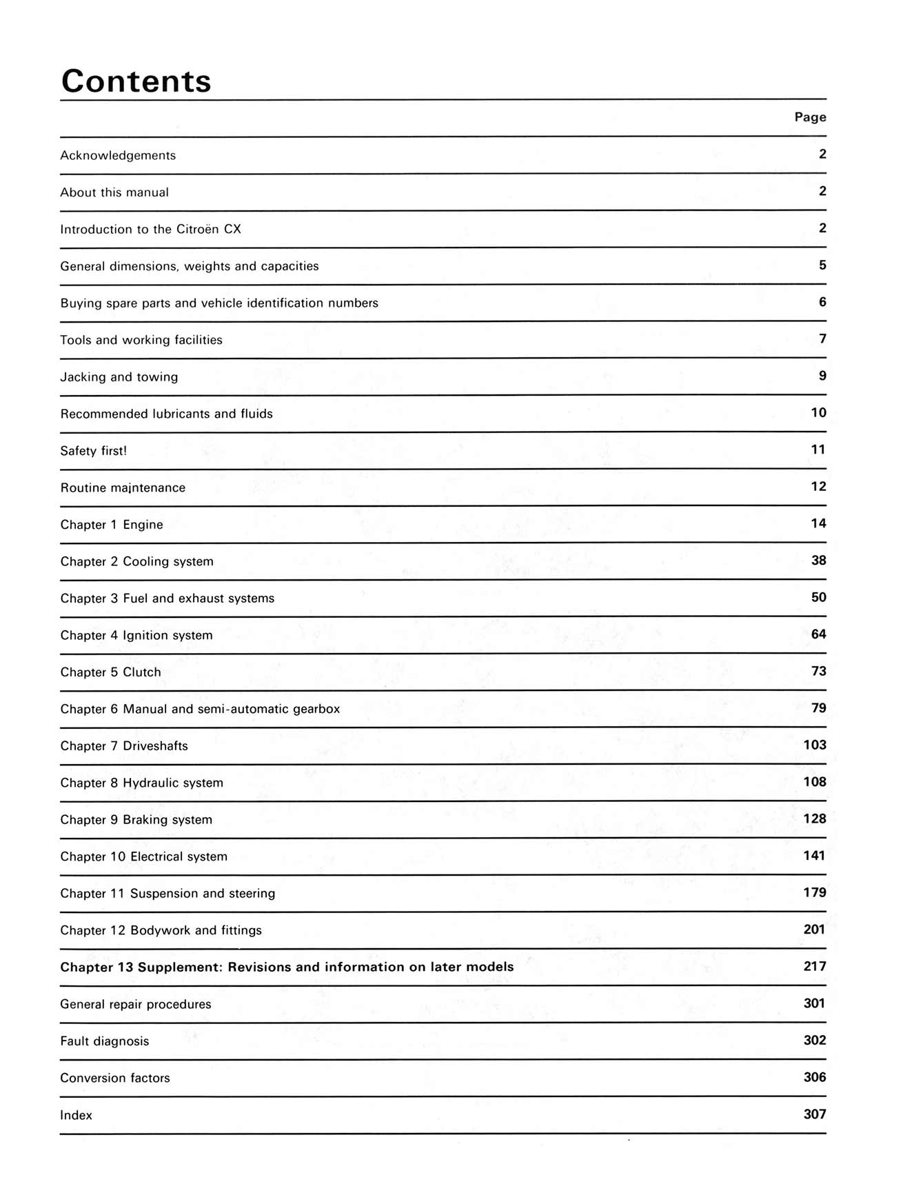Citroen CX Petrol (1975-1988) Haynes Repair Manual