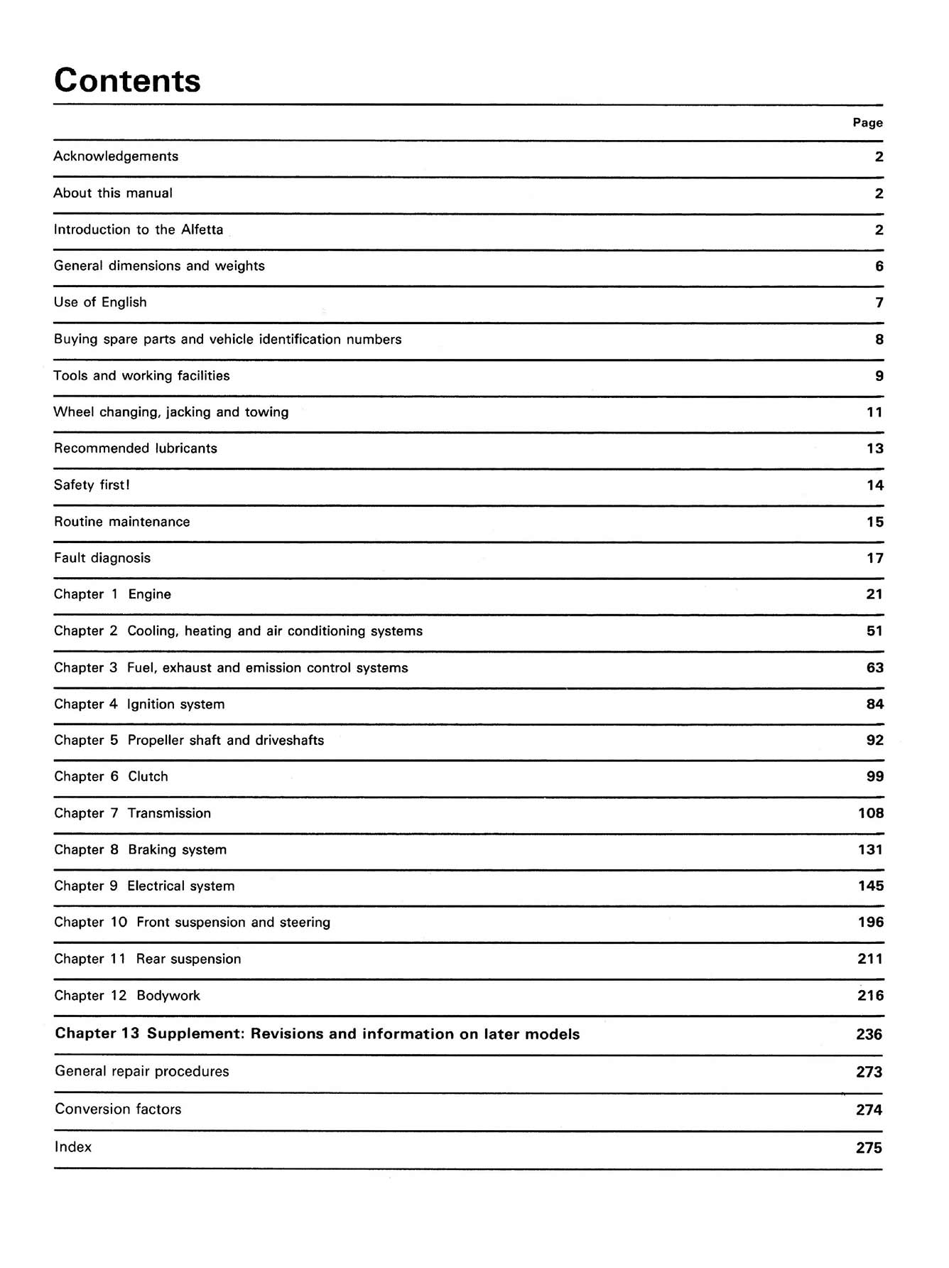 Alfa Romeo Alfetta (1973-1987) Haynes Repair Manual