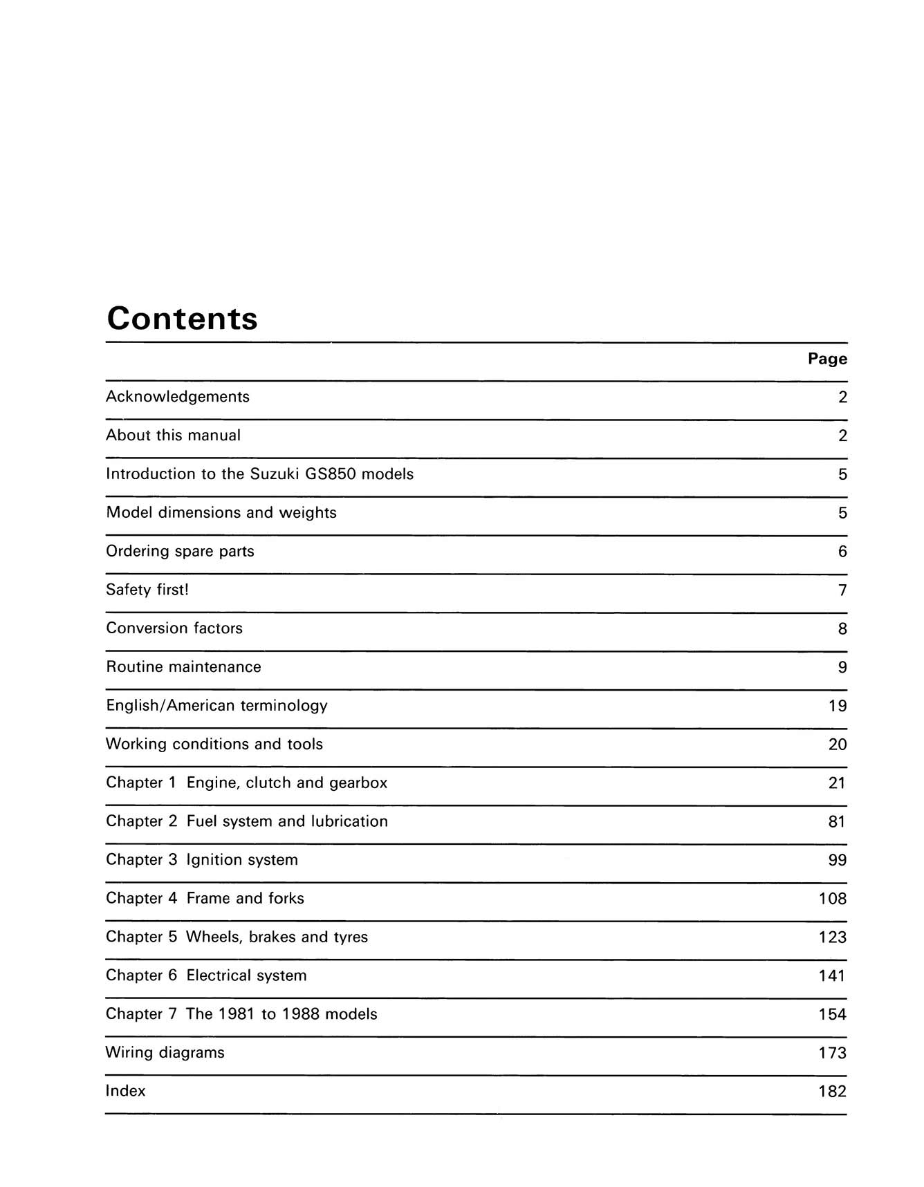 Suzuki GS850 Fours (1978-1988) Haynes Repair Manual