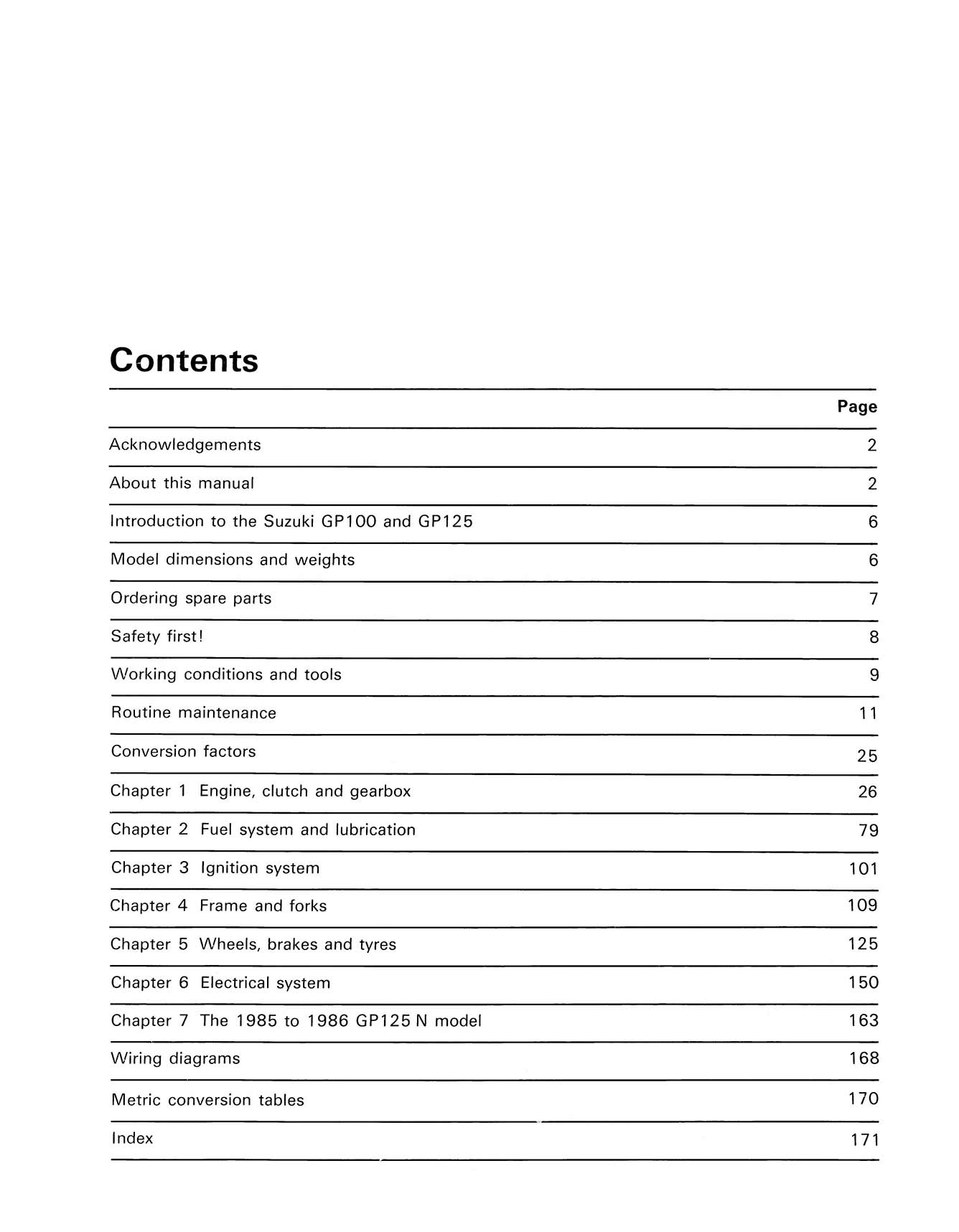 Suzuki GP100 & 125 Singles (1978-1993) Haynes Repair Manual