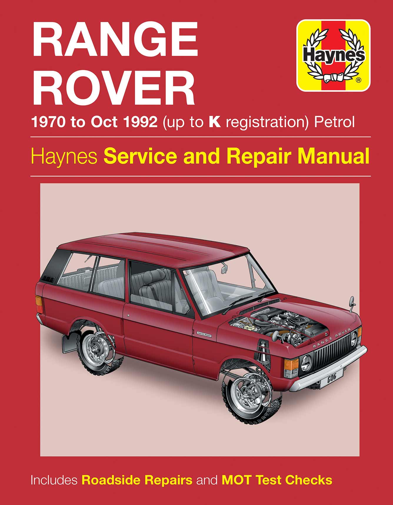 Range Rover V8 Petrol (1970-Oct 1992) Haynes Repair Manual Printed Book Front Cover