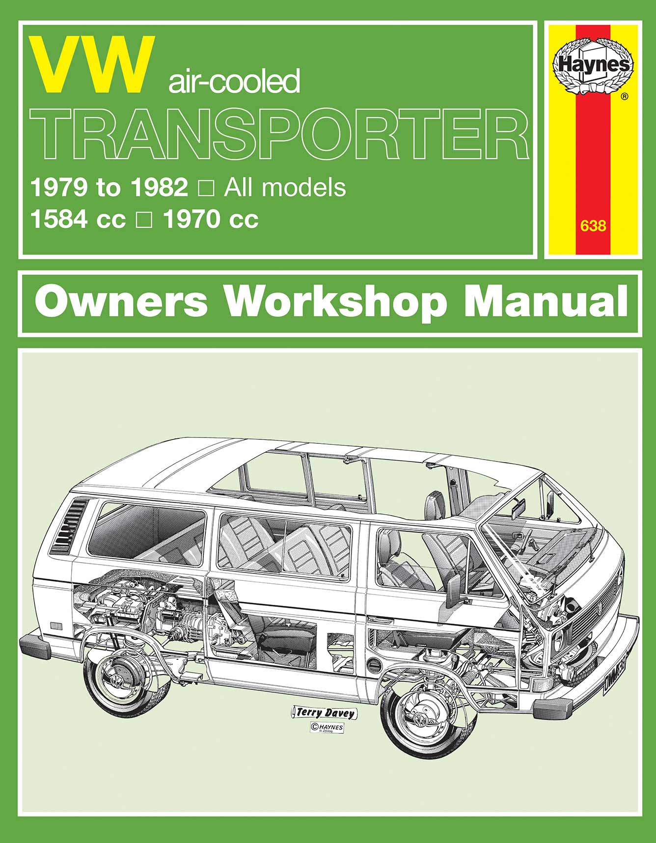 Volkswagen Transporter (air-cooled) Petrol (1979-1982) Haynes Repair Manual Printed Book Front Cover
