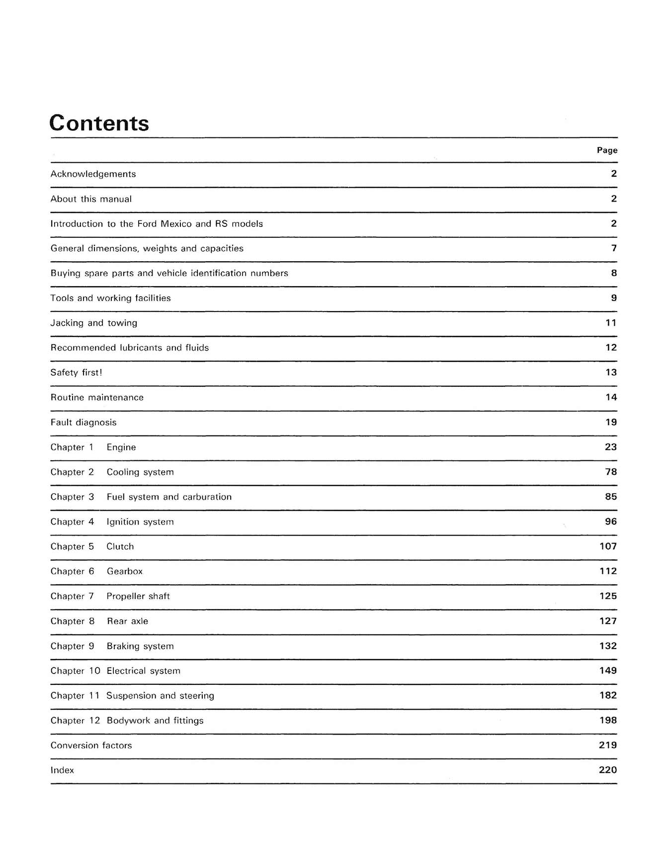 Ford Escort Mk II Mexico, RS 1800 & RS 2000 (1975-1980) Haynes Repair Manual