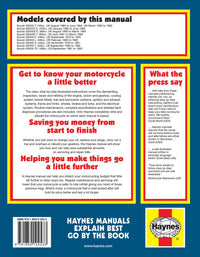 Suzuki GS/GSX250, 400 & 450 Twins (1979-1985) Haynes Repair Manual Printed Book Back Cover