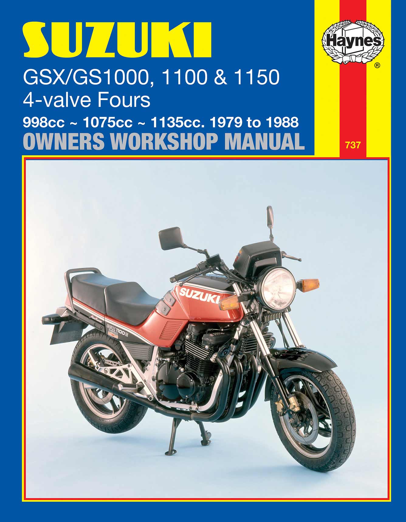 Suzuki GS/GSX1000, 1100 & 1150 4-valve Fours (1979-1988) Haynes Repair Manual Printed Book Front Cover