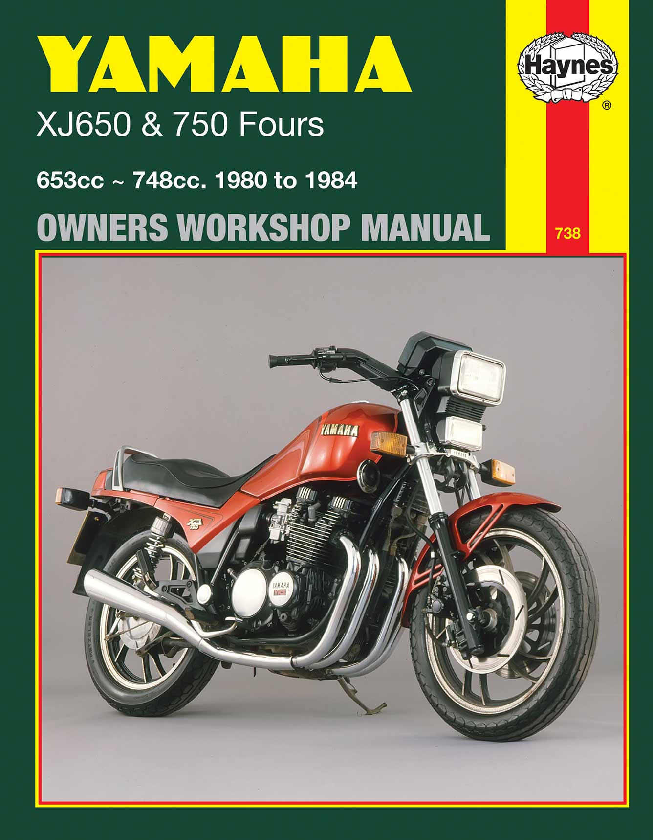 Yamaha XJ650 & 750 Fours (1980-1984) Haynes Repair Manual Printed Book Front Cover