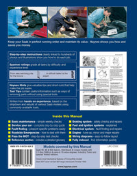 Saab 90, 99 & 900 Petrol (1979-Oct 1993) Haynes Repair Manual Printed Book Back Cover